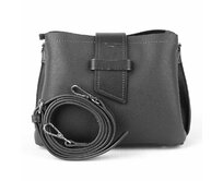 Tříoddílová malá černá crossbody kabelka David Jones 6118-1 černá, syntetická kůže