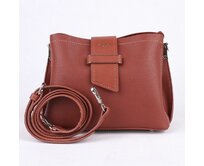 Tříoddílová malá hnědá crossbody kabelka David Jones 6118-1 hnědá, syntetická kůže