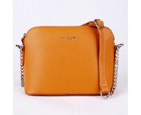 Malá pevná oranžová (hořčicová) crossbody kabelka David Jones CM5396 oranžová, syntetická kůže