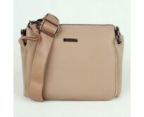 Tříoddílová šedohnědá crossbody kabelka David Jones CM5322 šedá, syntetická kůže