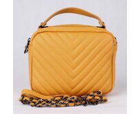 Malá oranžová kožená kabelka do ruky/na rameno/crossbody Vera Pelle 302 oranžová, kůže