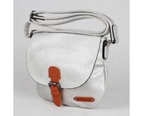 Malá/střední stříbrná crossbody kabelka FLORA&amp;CO H6753 šedá, syntetická kůže