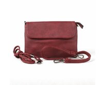 Malá tmavěčervená crossbody kabelka či psaníčko FLORA&amp;CO H9158 červená, syntetická kůže