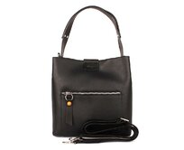 Tříoddílová černá kabelka na rameno i crossbody David Jones 6216-1 černá, syntetická kůže