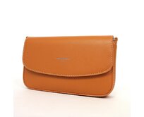 Malá hnědá (cognac) crossbody kabelka David Jones CM5635 hnědá, syntetická kůže