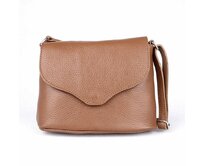 Malá kožená hnědá crossbody kabelka Vera Pelle no. 61 hnědá, kůže