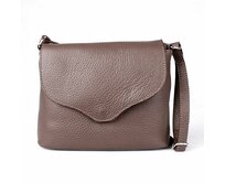 Malá kožená tmavěhnědá crossbody kabelka Vera Pelle no. 61 hnědá, kůže