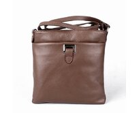 Malá kožená tmavěhnědá crossbody kabelka Vera Pelle no. 17 hnědá, kůže