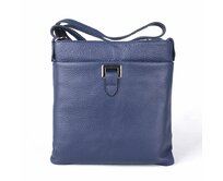 Malá kožená modrá crossbody kabelka Vera Pelle no. 17 modrá, kůže