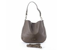 Středně velká hnědo-zelená kabelka na rameno i crossbody David Jones CM6561 hnědá, syntetická kůže