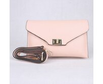 Kožené tříoddílové růžové psaníčko či crossbody kabelka 3111 růžová, kůže