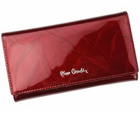 Lesklá červená kožená peněženka Pierre Cardin 02 LEAF 114 červená, kůže