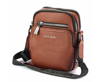 Malá hnědá dvouoddílová crossbody taška Pierre Cardin no. 06 hnědá, syntetická kůže