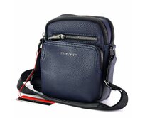 Malá modrá dvouoddílová crossbody taška Pierre Cardin no. 06 modrá, syntetická kůže