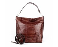 Luxusní hnědá kožená kabelka na rameno/crossbody Gianni Conti no. 028 hnědá, kůže