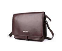 Luxusní střední hnědá dámská kožená crossbody kabelka Marta Ponti 218 tmavěhnědá, kůže