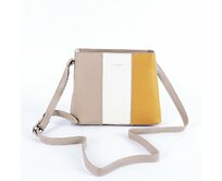 Tříoddílová světlehnědá crossbody kabelka David Jones 6939-1 světlehnědá, syntetická kůže