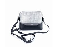 Malá pevná šedo-stříbrná crossbody kabelka David Jones 6751-1 šedá, syntetická kůže