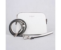 Malá pevná bílá crossbody kabelka FLORA&amp;CO F3765 bílá, syntetická kůže