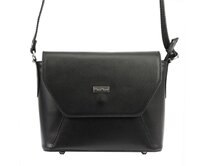 Černá kožená crossbody kabelka Mia More no. 020 černá, kůže