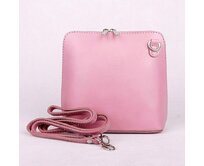 Starorůžová malá kožená crossbody kabelka no. 55 starorůžová, kůže