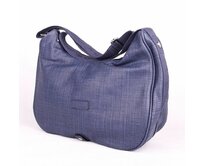 Velká tmavěmodrá crossbody kabelka Basile no. 67 na formát A4 tmavěmodrá, koženka, polyester