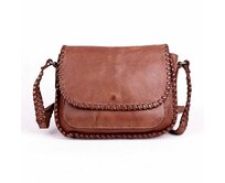 Malá hnědá kožená crossbody kabelka Gianni Conti no. 674 hnědá, kůže