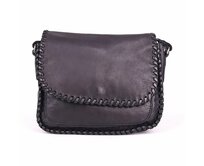 Malá černá kožená crossbody kabelka Gianni Conti no. 674 černá, kůže