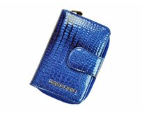 Lesklá modrá kožená peněženka Gregorio GF115 modrá, kůže