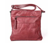 Malá tmavěčervená crossbody kabelka ROMINA &amp; CO D003 tmavěčervená, syntetická kůže