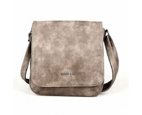 Malá khaki crossbody kabelka ROMINA &amp; CO F21 s klopou zeleno-hnědá, syntetická kůže