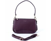 Tmavěvínová kabelka na rameno i crossbody David Jones 7017 fialová, syntetická kůže