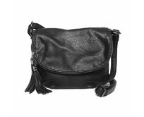 Malá/střední černá crossbody kabelka FLORA&amp;CO H7658 černá, syntetická kůže