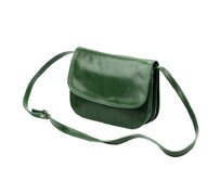 Lovecká zelená středně velká kožená crossbody kabelka Florence no. 13 zelená, kůže