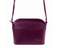 Vínová malá kožená crossbody kabelka Mia More no. 009 vínová, kůže