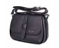 Malá pevná černá crossbody kabelka David Jones CM6871 černá, syntetická kůže