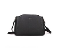 Tříoddílová malá/střední černá crossbody kabelka David Jones CM6926 černá, syntetická kůže