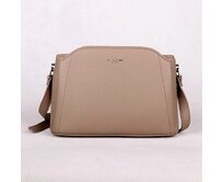 Tříoddílová malá/střední hnědo-šedá crossbody kabelka David Jones CM6926 hnědo-šedá, syntetická kůže