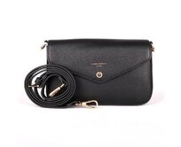 Malá černá crossbody kabelka David Jones CM6120B černá, syntetická kůže