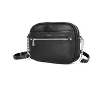 Malá černá crossbody kabelka David Jones CM6767A černá, syntetická kůže