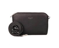 Tříoddílová malá černá crossbody kabelka David Jones CM6905 černá, syntetická kůže