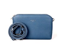 Tříoddílová malá modrá crossbody kabelka David Jones CM6905 modrá, syntetická kůže