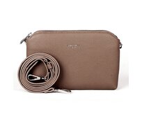 Tříoddílová malá hnědá crossbody kabelka David Jones CM6905 hnědá, syntetická kůže