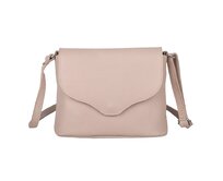 Malá kožená matně starorůžová crossbody kabelka Vera Pelle no. 61 růžová, kůže