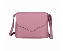 Malá kožená matně tmavěstarorůžová crossbody kabelka Vera Pelle no. 61 růžová, kůže