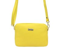 Malá žlutá kožená crossbody kabelka MiaMore no. 59 žlutá, kůže