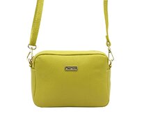 Malá pistáciová kožená crossbody kabelka MiaMore no. 59 pistáciová, kůže