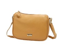 Malá kožená hnědá crossbody kabelka Mia More no. 003 hnědá, kůže