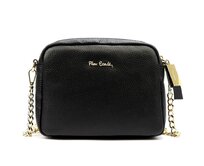 Malá kožená černá crossbody kabelka Pierre Cardin no. 48 černá, kůže