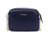 Malá kožená tmavěmodrá crossbody kabelka Pierre Cardin no. 48 tmavěmodrá, kůže